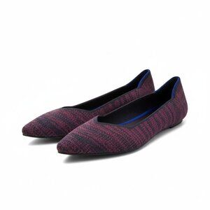 Rothy’s The Point Flats – Magenta Heather – Size 8.5 – New Never Worn
